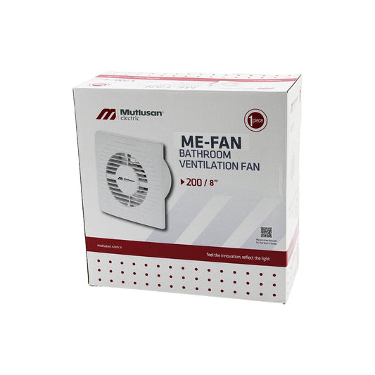 MUTLUSAN-001 211 000 200 00 00 ME-FAN 2008 İNÇ BANYO TUVALET HAVALANDIRMA ASPİRATÖRÜ 40W1000RPM200M3/H