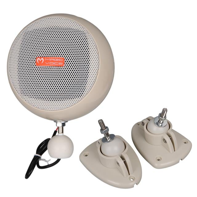 MV-12 7.5 CM 20 Watt Komütatörlü Hat Trafolu Krem Beyazı Sütun Sarkık Hoparlör (2'li Takım)