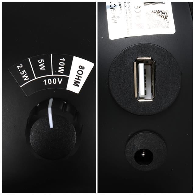 MV-13 7.5 CM 20 Watt Komütatörlü Hat Trafolu Siyah Sütun Sarkık Hoparlör (2'li Takım)