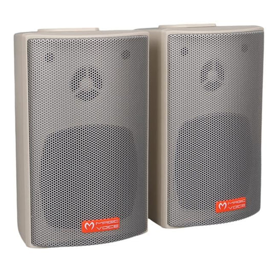 MV-16 7.5 CM 30 Watt Komütatörlü Hat Trafolu Beyaz Sütun Hoparlör (2'li Takım)