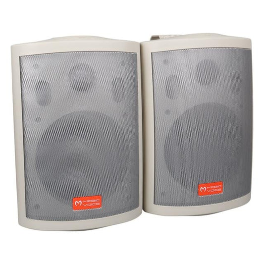 MV-25 16 CM 80 Watt Komütatörlü Hat Trafolu Beyaz Sütun Hoparlör (2'li Takım)