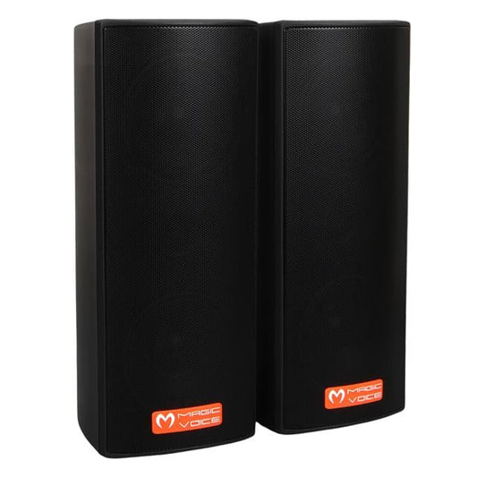 MV-26 2x7.5 CM 50 Watt Komütatörlü Hat Trafolu Siyah Sütun Hoparlör (2'li Takım)