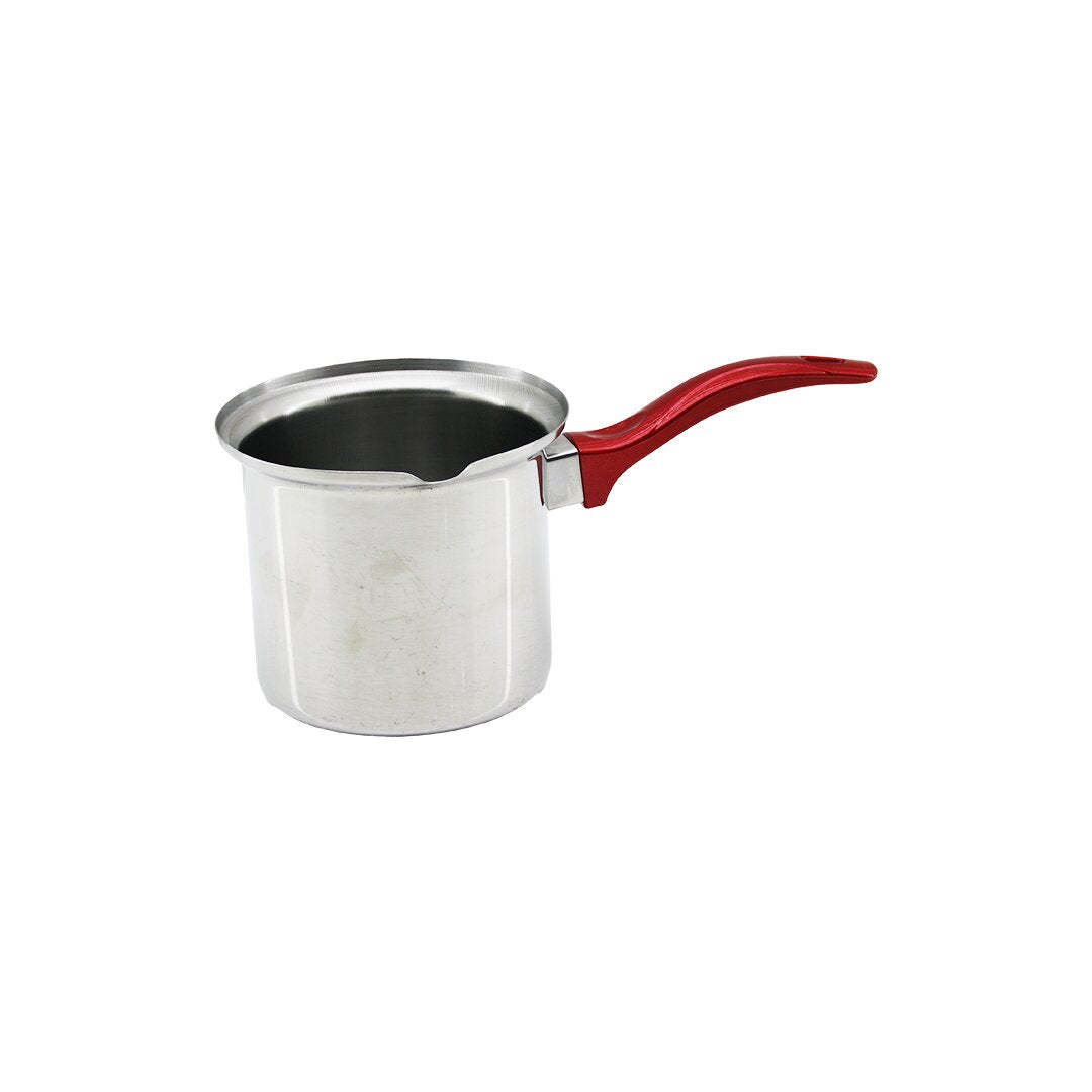 NO-4 ÇELİK CEZVE KIRMIZI KULP