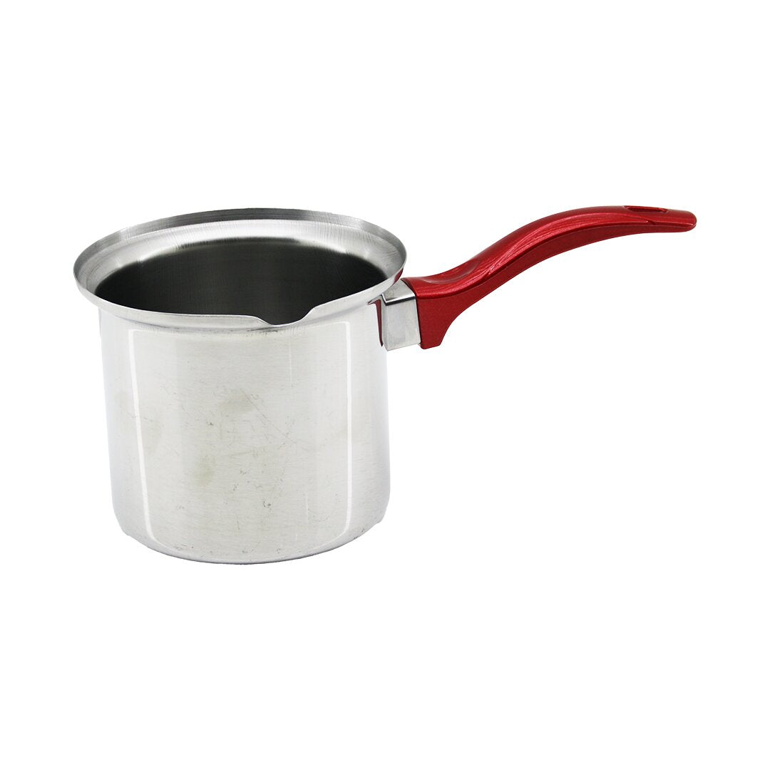 NO-6 ÇELİK CEZVE KIRMIZI KULP