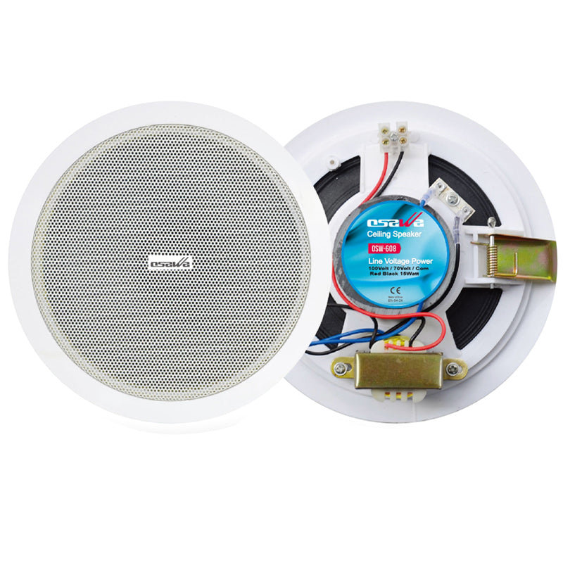 OSAWA OSW-608 16 CM 15 WATT ALÇIPAN HOPARLÖR BEYAZ TRAFOLU
