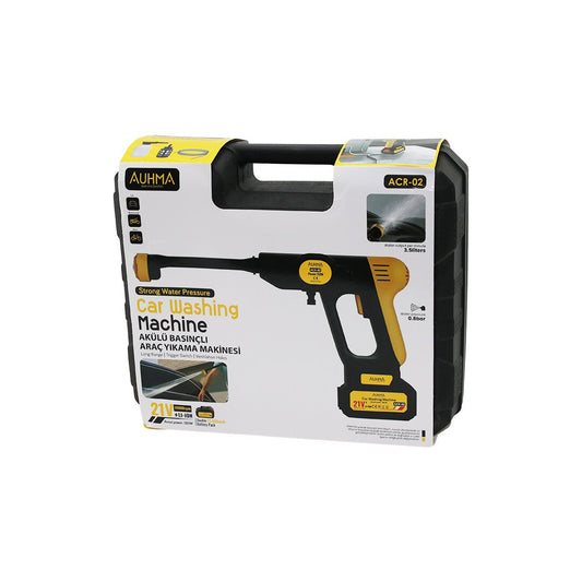 OTO - ARAÇ YIKAMA MAKİNESİ ŞARJLI - YEDEK BATARYALI 180W - 19000 RPM -13000 mAh - 21V -5MT HORTUM- 0.8bar ACR-02