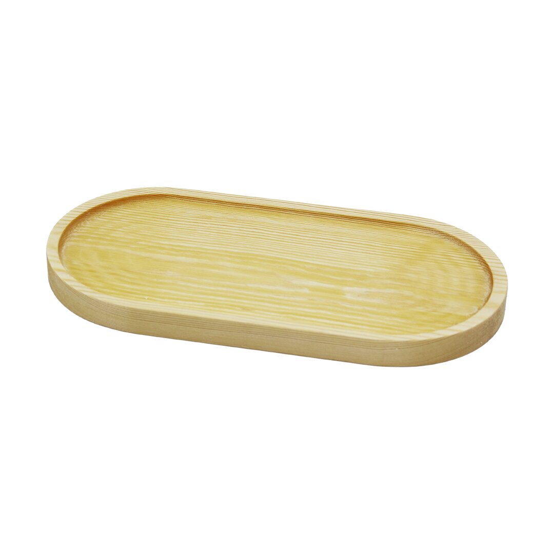 OVAL AÇIK RENK=SADE AHŞAP YAĞDANLIK ALTLIK 25X12.5CM