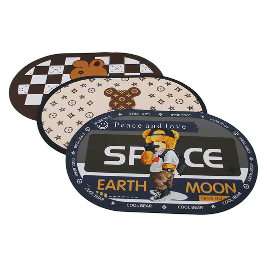 OVAL  SU EMİCİ - SİHİRLİ  BANYO PASPASI  RENKLİ DESENLİ - RESİMLİ  ELASTİK  57 X 37.5CM