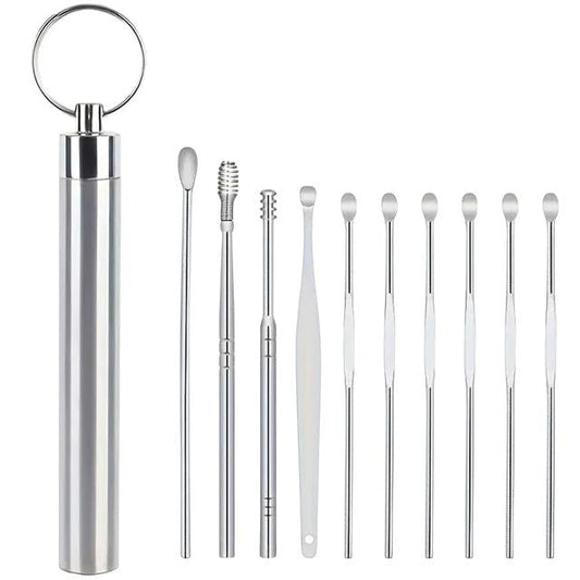 Paslanmaz Çelik 10'lu Kulak Temizleme Seti