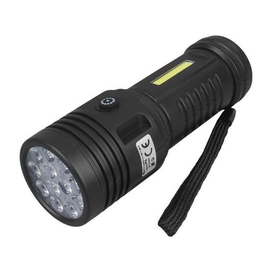 Plastik 4+2 Modlu Şarjlı 12 Ledli El Feneri