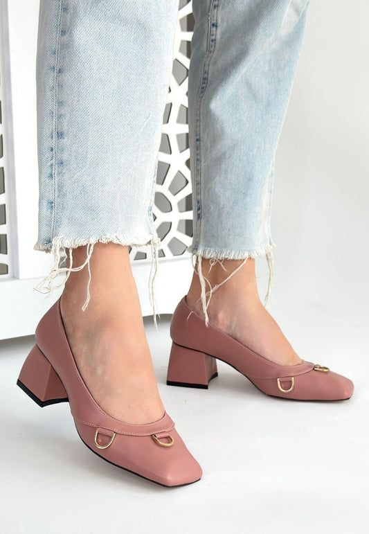 Cande Pudra Cilt Topuklu Ayakkabı