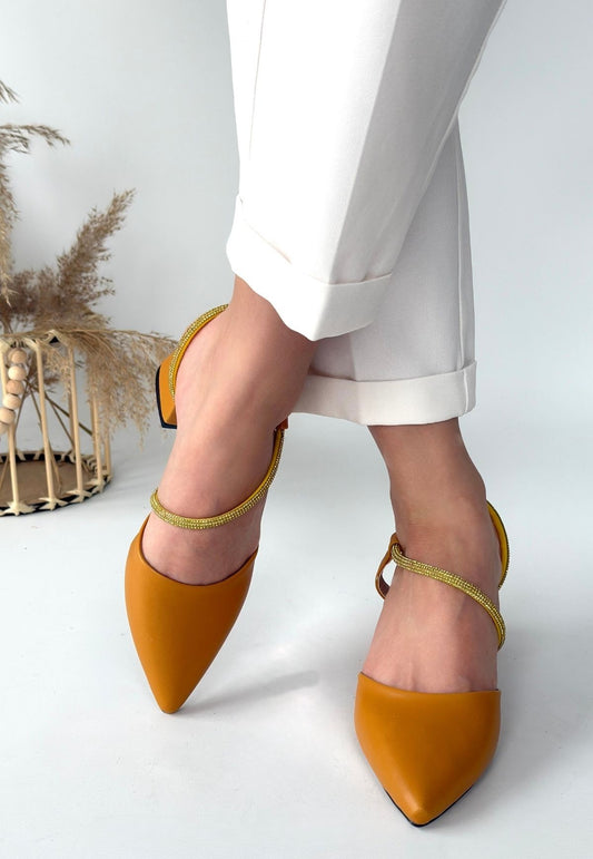 Sista Hardal Cilt Topuklu Ayakkabı