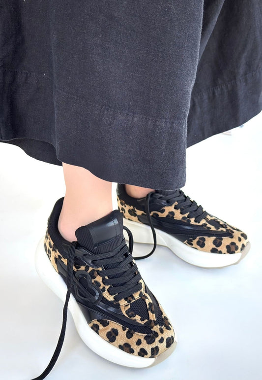 Mark Leopar Süet Bağcıklı Spor Ayakkabı
