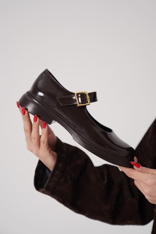 Yokox Kahverengi Rugan Oxford Ayakkabı