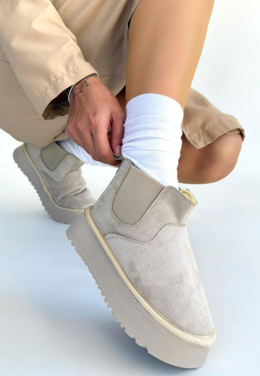 Vision Bej Süet Yandan Lastikli Bot