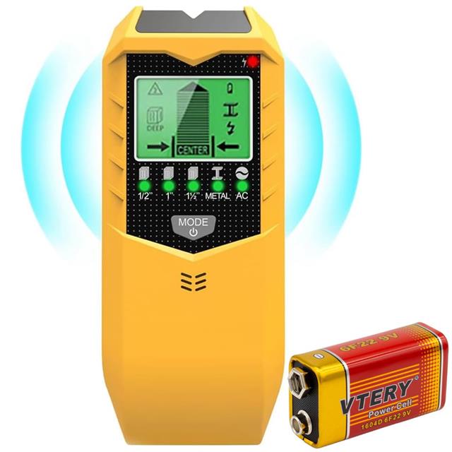 Profesyonel 5in1 Lcd Ekranlı Çok Fonksiyonlu Saplama Bulucu Duvar Dedektörü