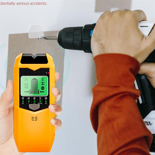 Profesyonel 5in1 Lcd Ekranlı Çok Fonksiyonlu Saplama Bulucu Duvar Dedektörü