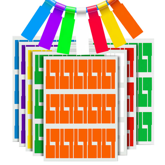 RENKLİ KABLO İSİMLENDİRME ETİKETLERİ - DAYANIKLI VE YIRTILMAZ OPAK ETİKET (TEK SAYFA 30LU)