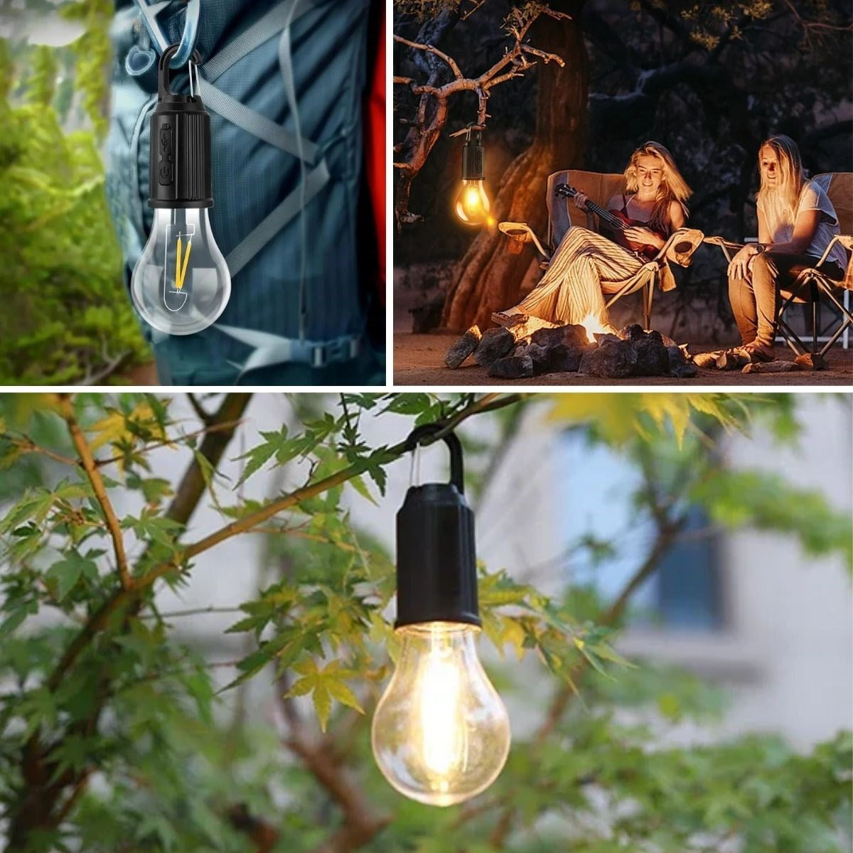 Şarj Olabilen 3 Farklı Mod LED'li Kendiliğinden Asma Kancalı Kamp,Dış Cephe Lambası