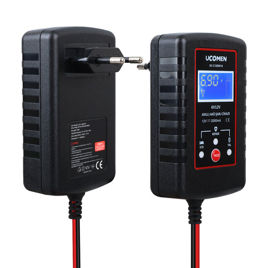 SİYAH 6/12V 2A LED GÖSTERGELİ AKÜ ŞARJ CİHAZI UC-C120201A
