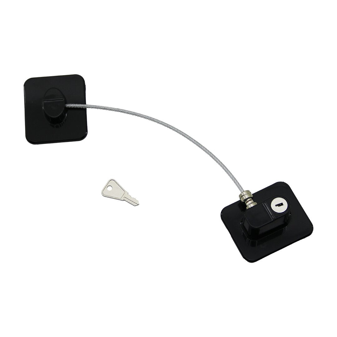 SİYAH PLAKA HALATLI EMNİYET KİLİT 5X6CM YAPIŞKANLI MONTAJ=2PCS PLAKA HALAT=18.8CM