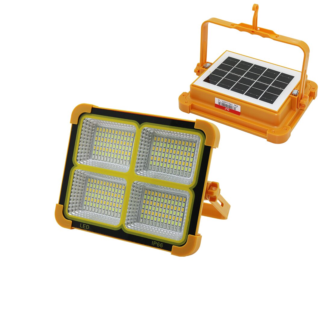 SOLAR LED LİGHT ÇAKARLI SOLAR PROJEKTÖR - POWERBANK KAMP - DIŞ MEKAN GÜNEŞ ENERJİLİ 12000mAh- 84X4=336LED