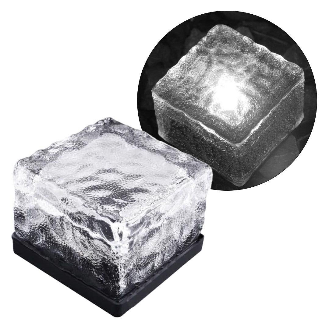 SOLAR LEDLİ BEYAZ TUĞLA GÖRÜNÜMLÜ BAHÇE DEKORASYON AYDINLATMA