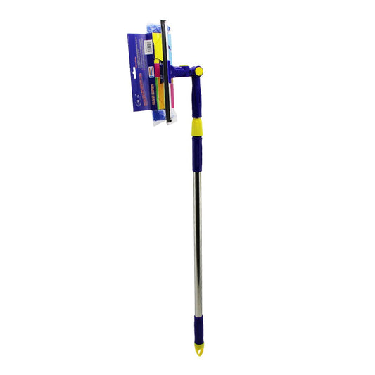 STAR Q 2 BAŞLI=CAMSİL ÇEKPAS - M.FİBER MOP=24.5CM 360 DERECE BAŞLIK CAMSİL - MOP UZAYAN METAL - PLS.SAP= 85-133CM