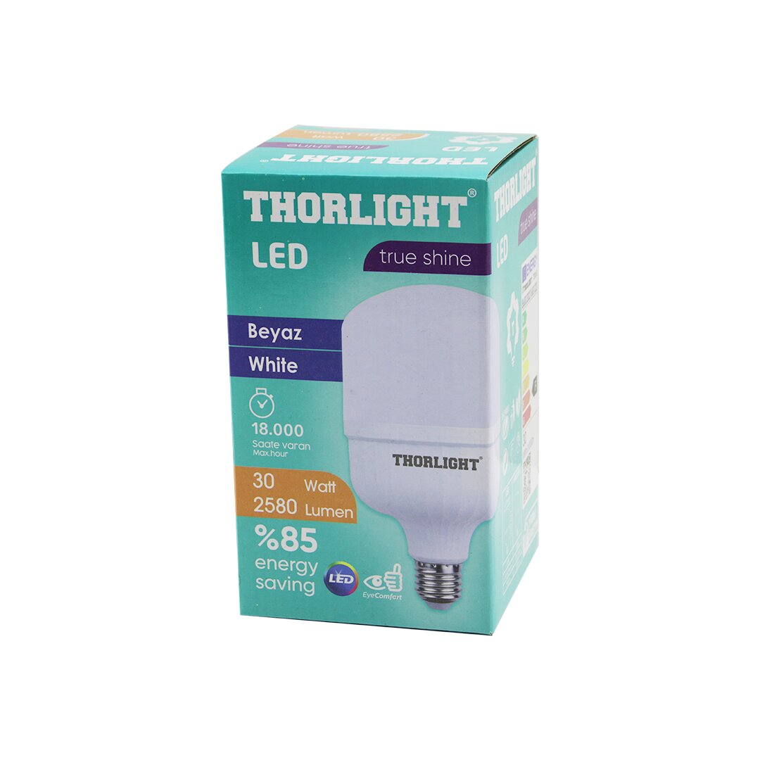 THORLIGHT T-30B 30W E27 TORCH T-SHAPE BEYAZ LED AMPUL 2580 LUMEN - 6400K - 18000 SAAT - 2835 SMD LED