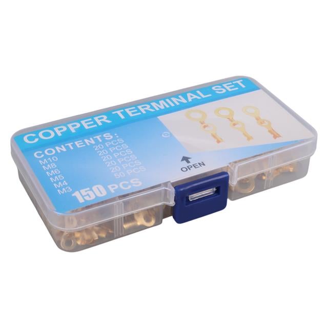 Topraklama Kablo Pabuç Seti 6 Çeşit 150 Parça (M10-M8-M6-M5-M4-M3)