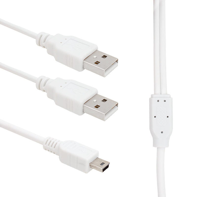 USB 2 X ERKEK - MİNİ USB 5 PİN (2.0V) 1.5 METRE KABLO