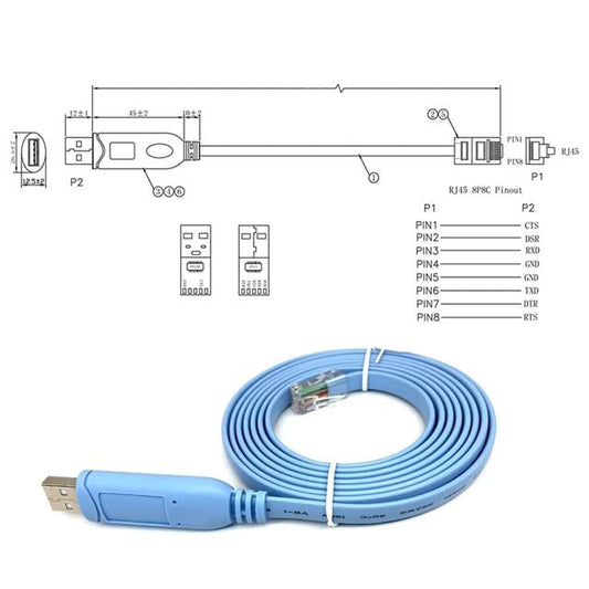 USB FT232RL Chip to RJ45 Ethernet Kablo (1.5 Metre)