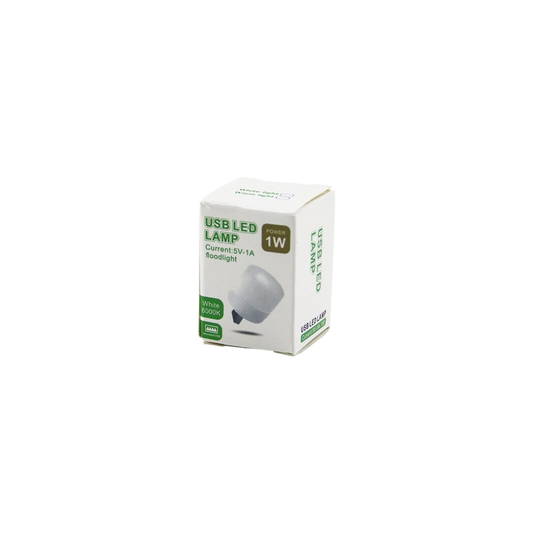 USB LED LAMP 1W MİNİ=2X2CM USB LED LAMBA BEYAZ=6000K - 110 LUMEN - 5V-1A