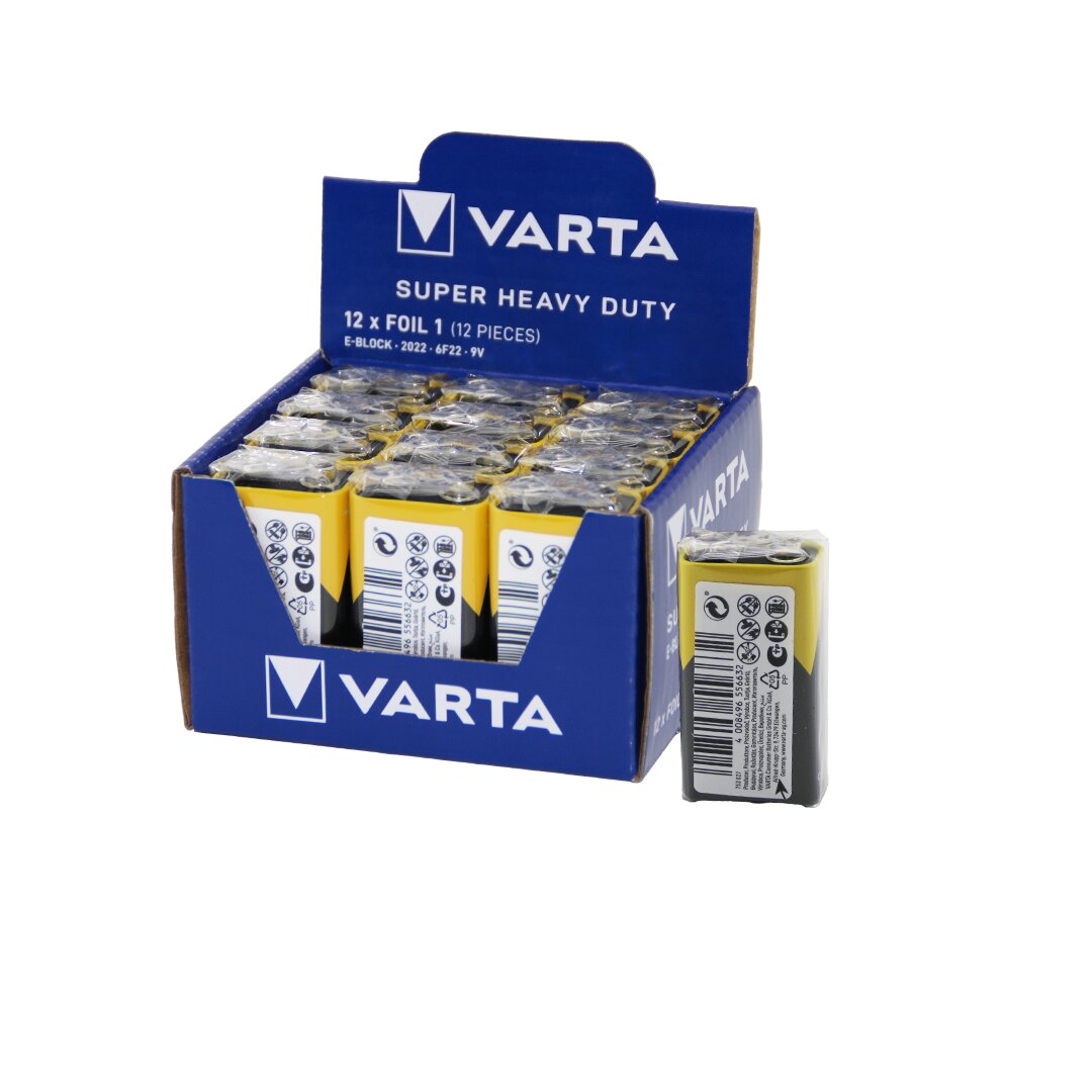 VARTA  9 VOLT  PİL  E   12PCS