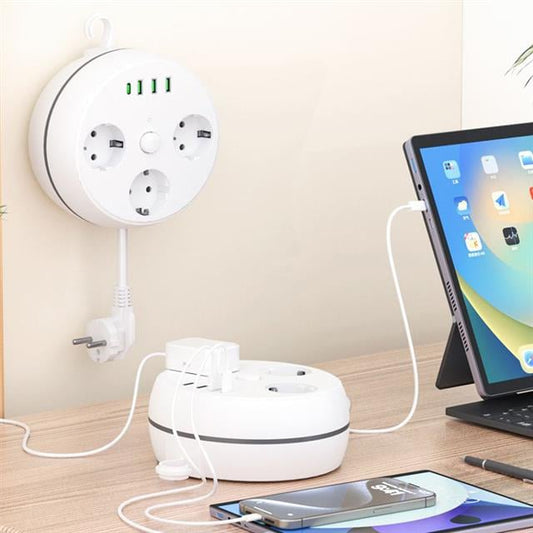 Vea VE-26583 3'LÜ 1.5 Metre Kablolu 3 USB / TYPE-C Girişli Akım Korumalı Grup Priz