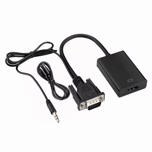 X-Level XCC7804 Ses Girişli VGA TO HDMI Dönüştürücü (45 CM AUX Kablo 15 CM VGA Kablo)