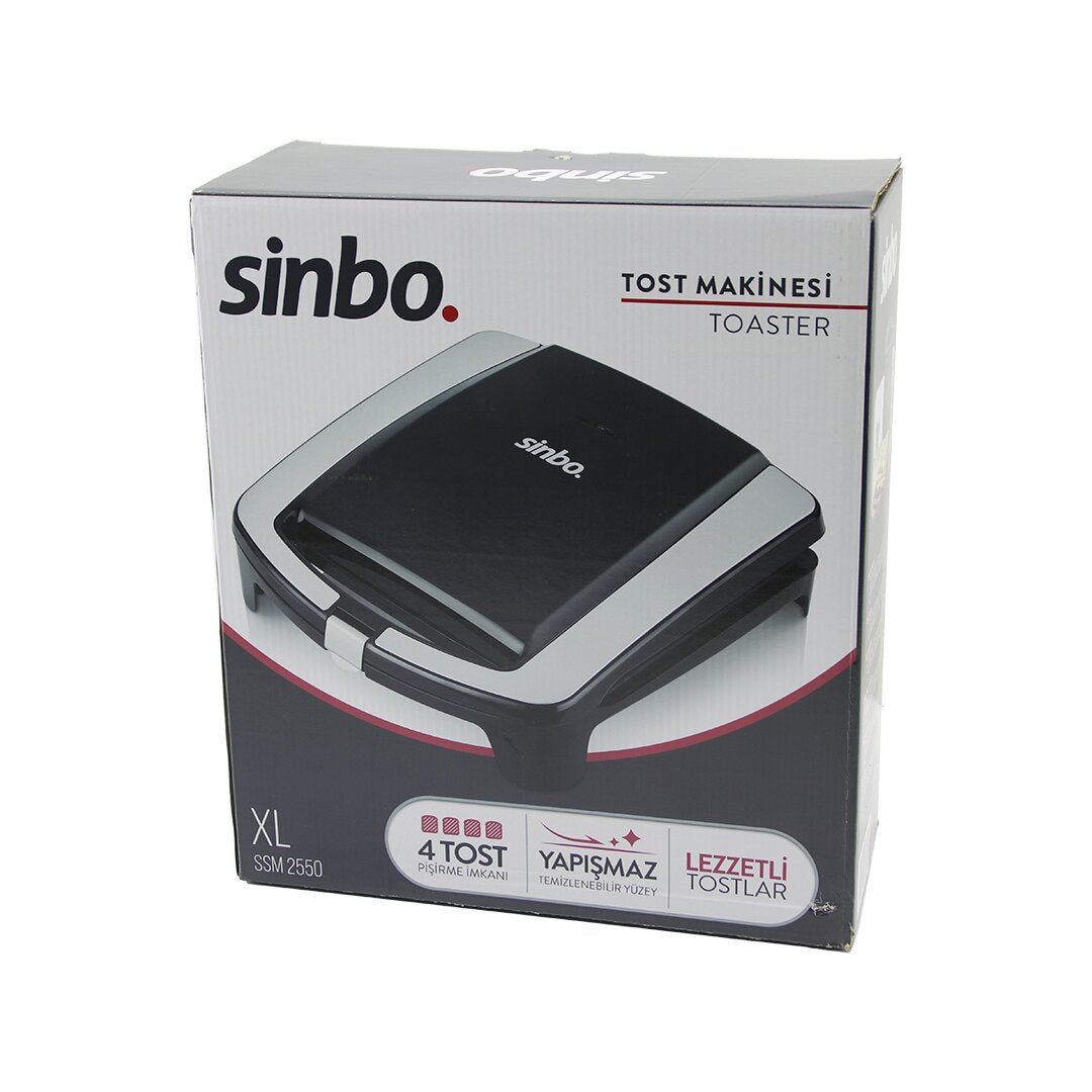 XL ELEKTRİKLİ TOST MAKİNESİ 4 TOST YAPIŞMAZ YÜZEY 1500W SSM-2550
