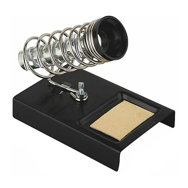 Yaylı Tip Süngerli Havya Tutucu Metal Standı Siyah