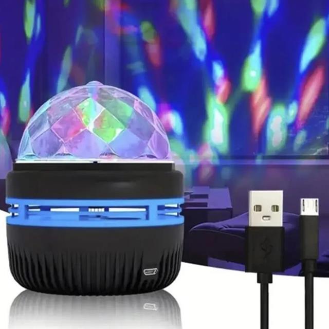 YQX-6888 Mini Usb'li 3 Watt Şarjlı Sihirli Rgb Led Disko Topu