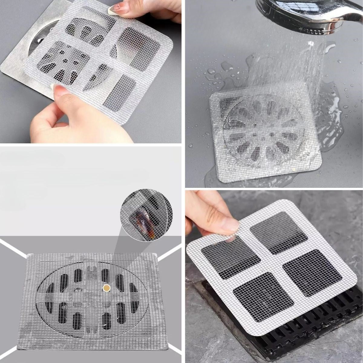 10&amp;apos;lu Banyo ve Mıutfak Lavabo Koku Önleyici ve Haşere Böcek Önleyici Gider Filtresi