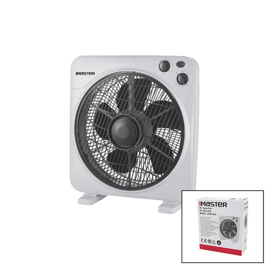 10 İNÇ  KUTU FAN  VANTİLATÖR  3 KADEME HIZ   6 PLASTİK KANAT 38W  60DK.ZAMAN AYARLI MTR-F610