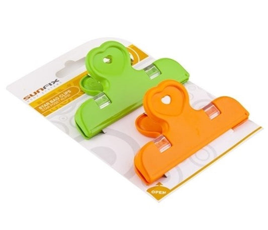 2&apos;li Pratik Torba Paket Ve Poşet Kapatıcı Kilitli Klips Mandal