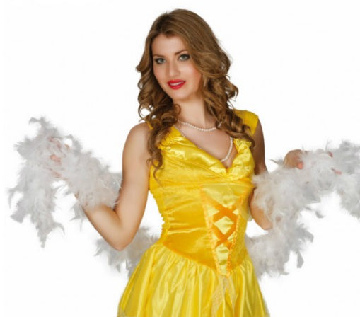 Beyaz Renk Kabarık Tüylü Otriş Boa Dekorasyon Tüy 180 CM