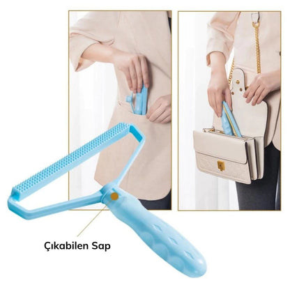 Çift Taraflı Elbise Kazak Plastik Kumaş Tüy Alma ve Tiftik Temizleyici Toplayıcı Taşınabilir