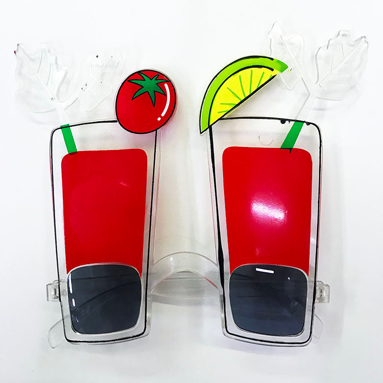 Kırmızı Renk Uzun Kadeh Tekila Şekilli Yılbaşı Parti Gözlüğü