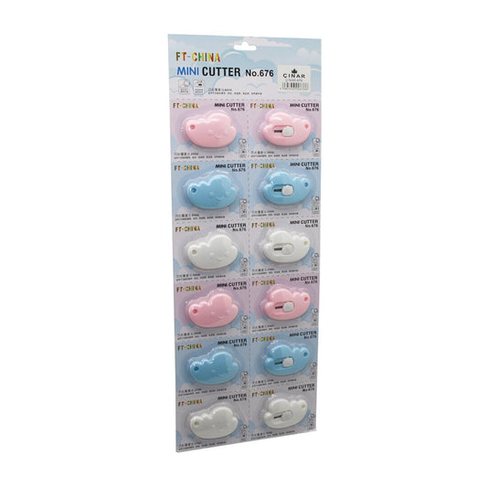 12 ADET MINI CUTTER MİNİ CEP - ÇANTA FALÇATA - MAKET BIÇAK