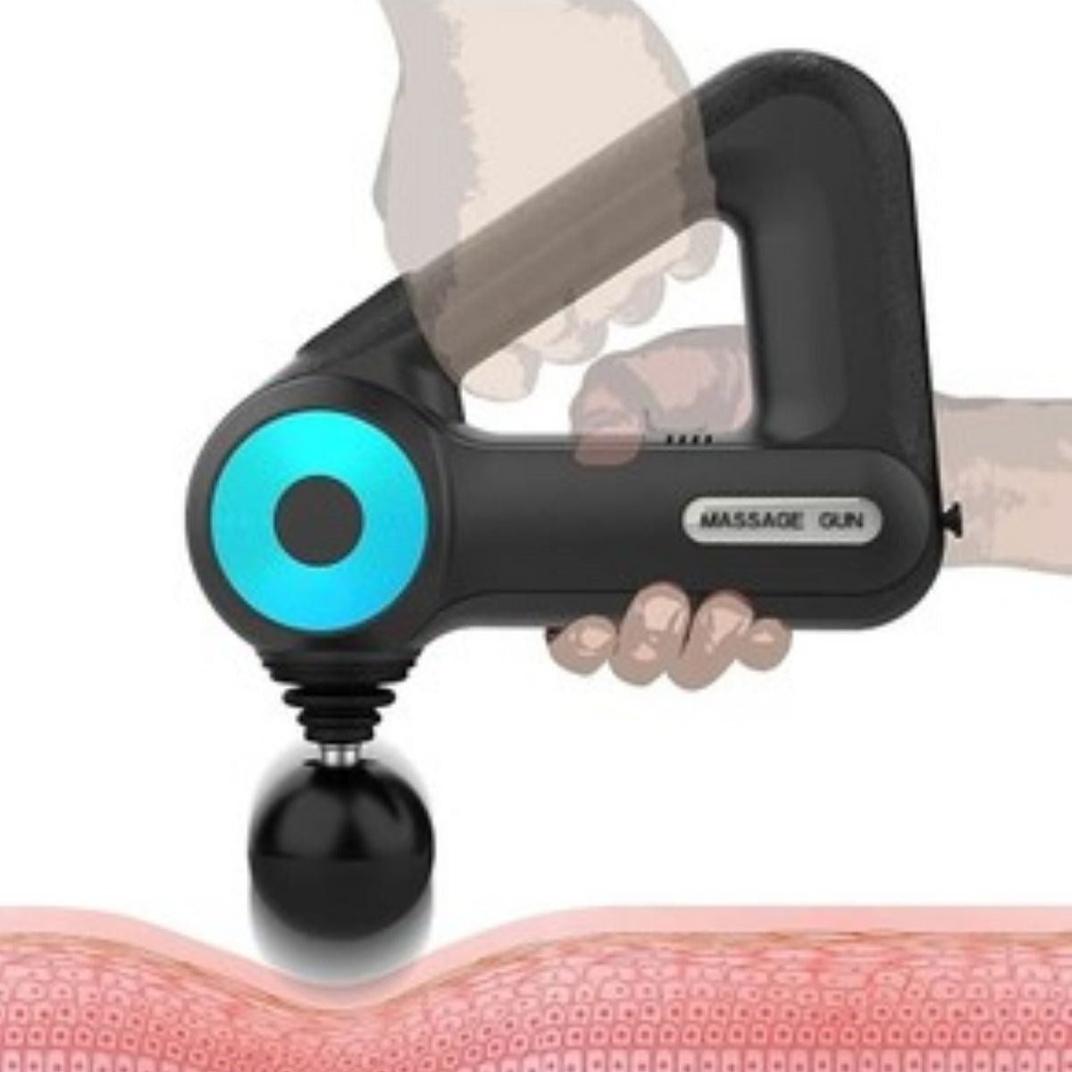 12 Farklı Başlıklı Profesyonel Masaj Tabancası - Kas Gevşetici ve Yorgunluk Giderici Masaj Aleti