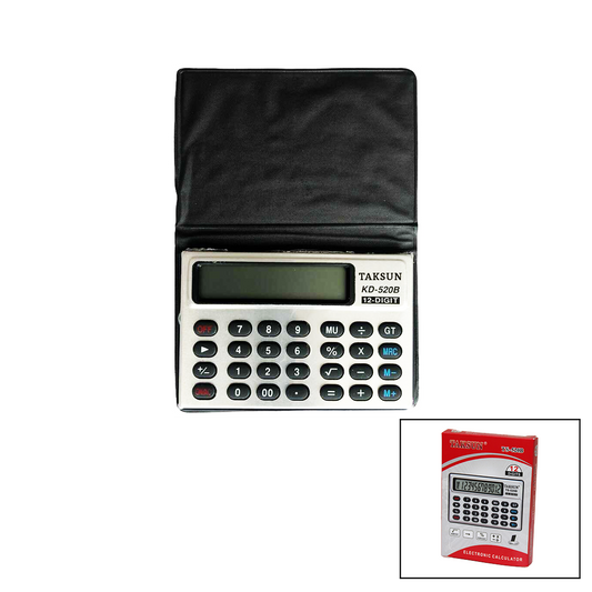 12 HANELİ MİNİ CEP - KILIFLI HESAP MAKİNESİ6.6X1.9X9.3CM TS-520B