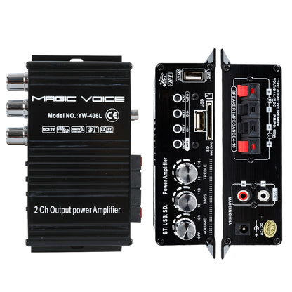 12 VOLT 100 WATT MOTOSİKLET BLUETOOTH AMFİ USB/SD 2 KANAL PAZARCI - ANFİ (154X80X42MM)