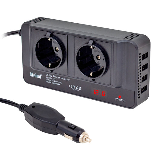 12 VOLT - 200 WATT 4 USBLİ DİJİTAL ÇAKMAKTAN POWER INVERTER